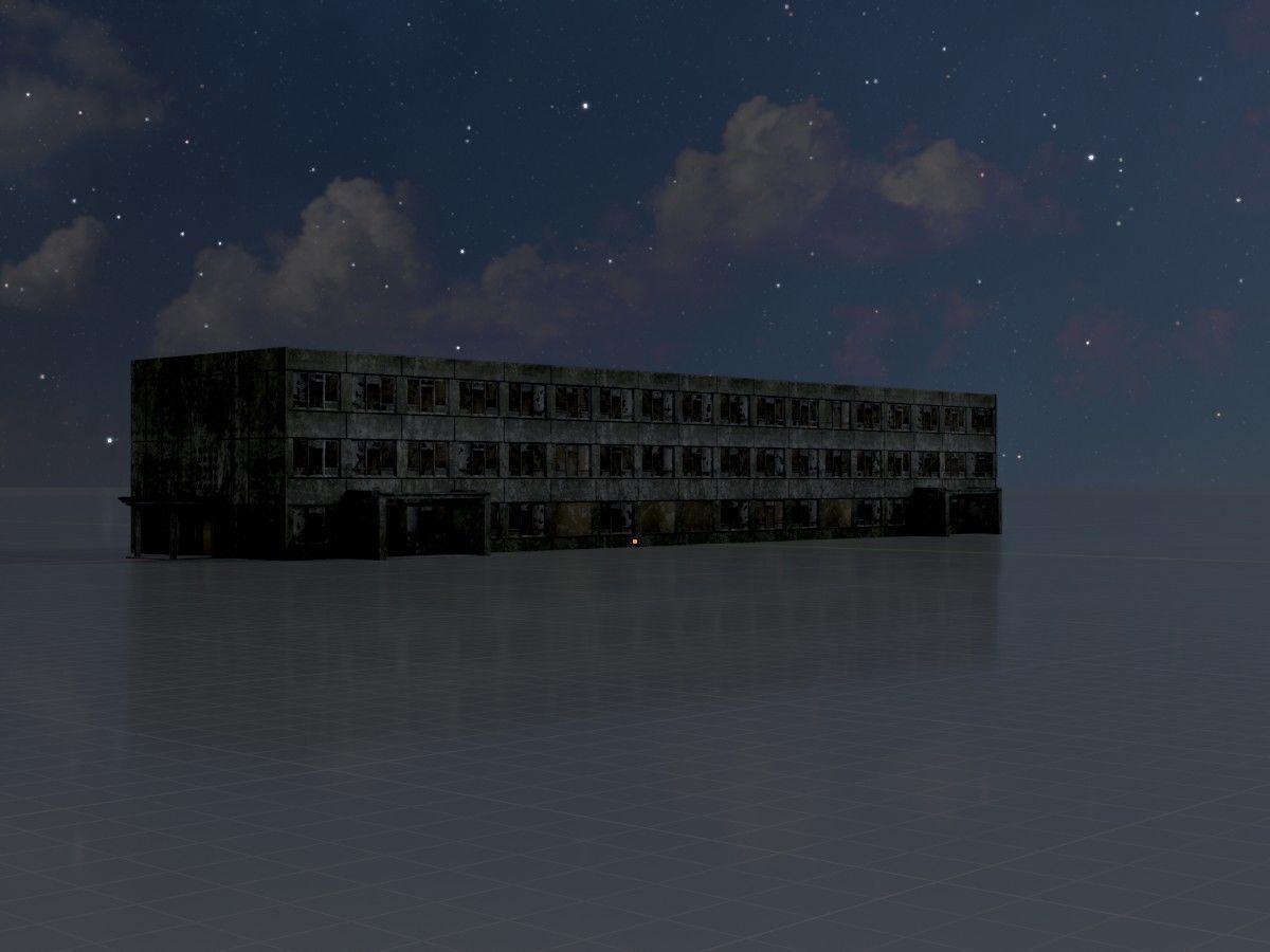 Old military barracks version 1 package 3D Model Collection_60