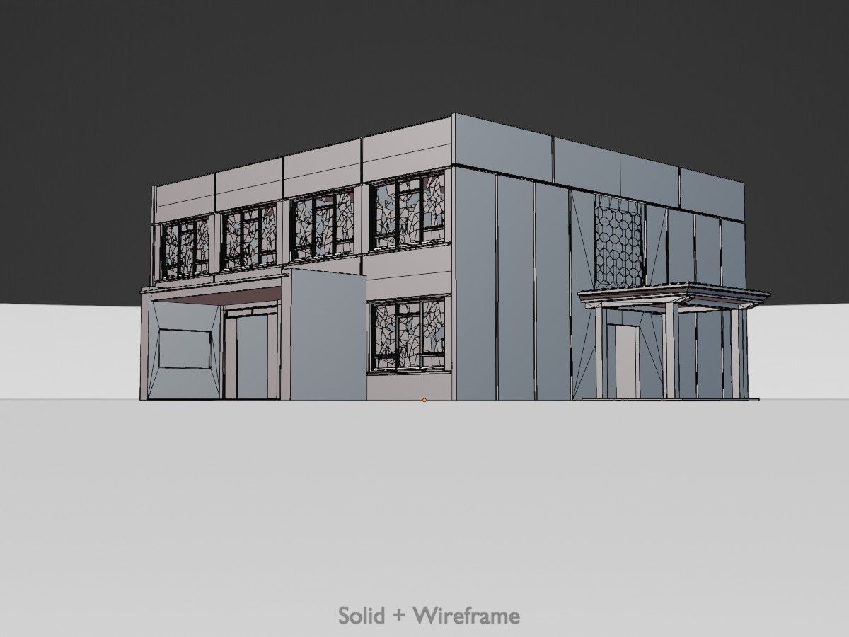 Old military barracks version 1 package 3D Model Collection_78
