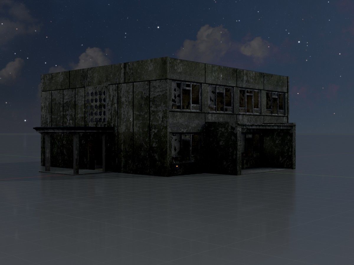 Old military barracks version 1 package 3D Model Collection_64