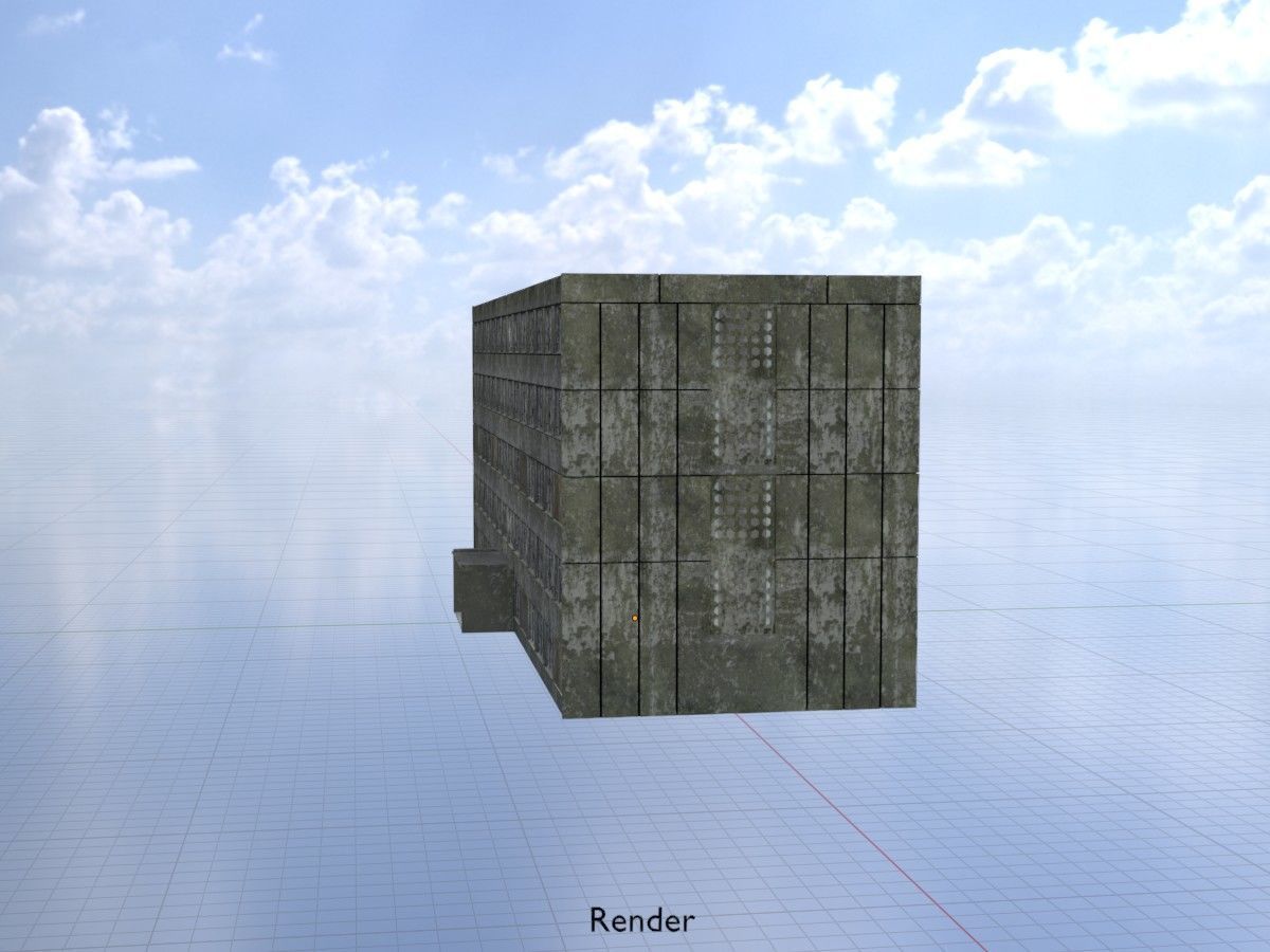 Old military barracks version 1 package 3D Model Collection_116