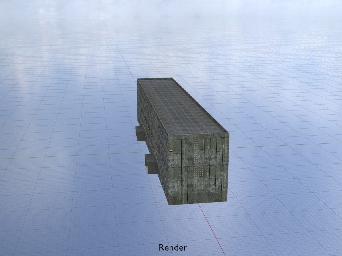 Old military barracks version 1 package 3D Model Collection_118