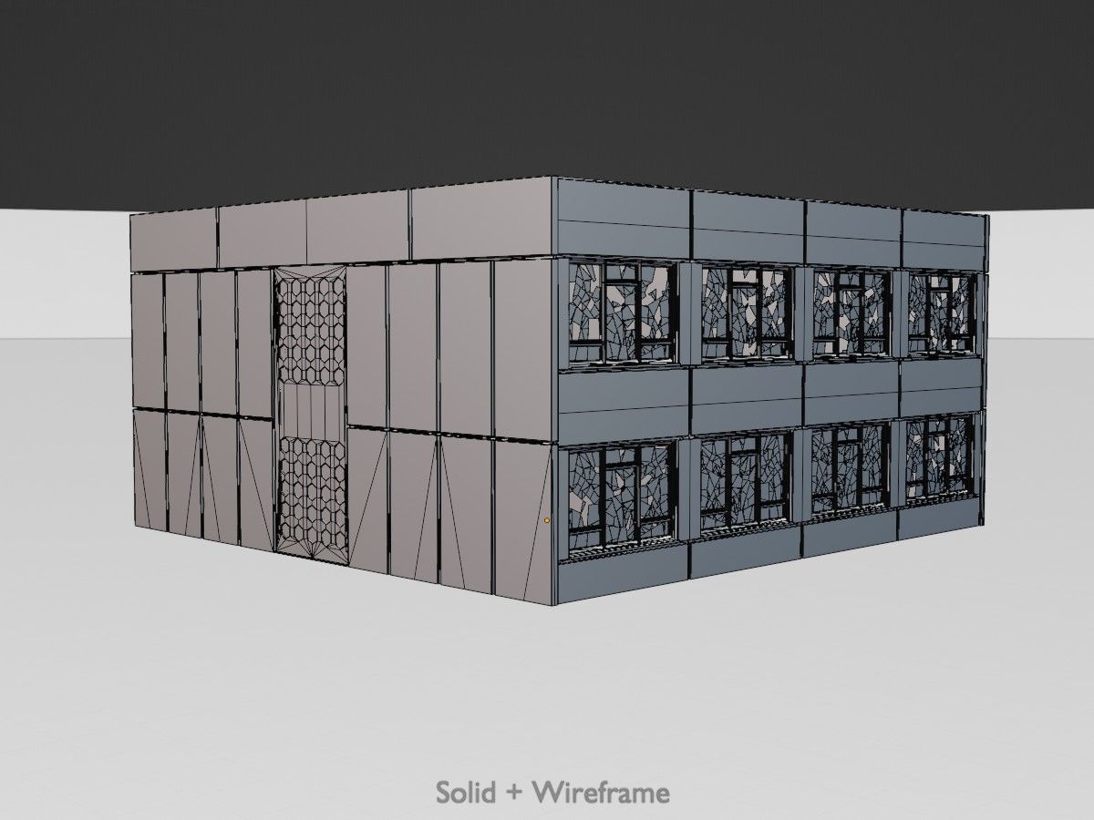 Old military barracks version 1 package 3D Model Collection_75