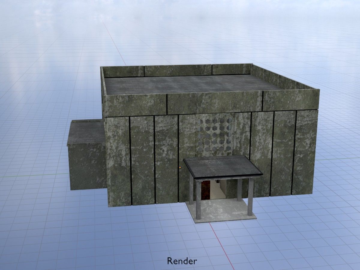 Old military barracks version 1 package 3D Model Collection_122