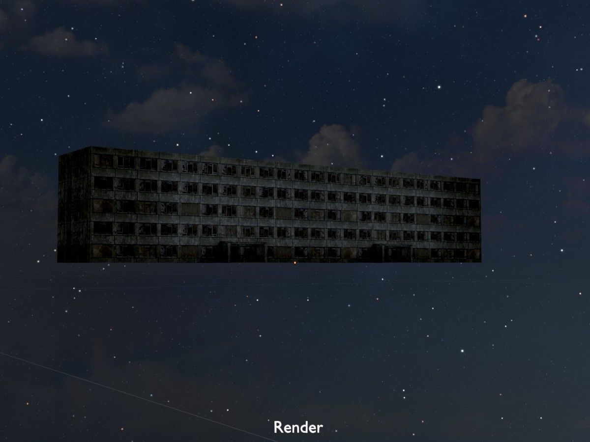 Old military barracks version 1 package 3D Model Collection_88