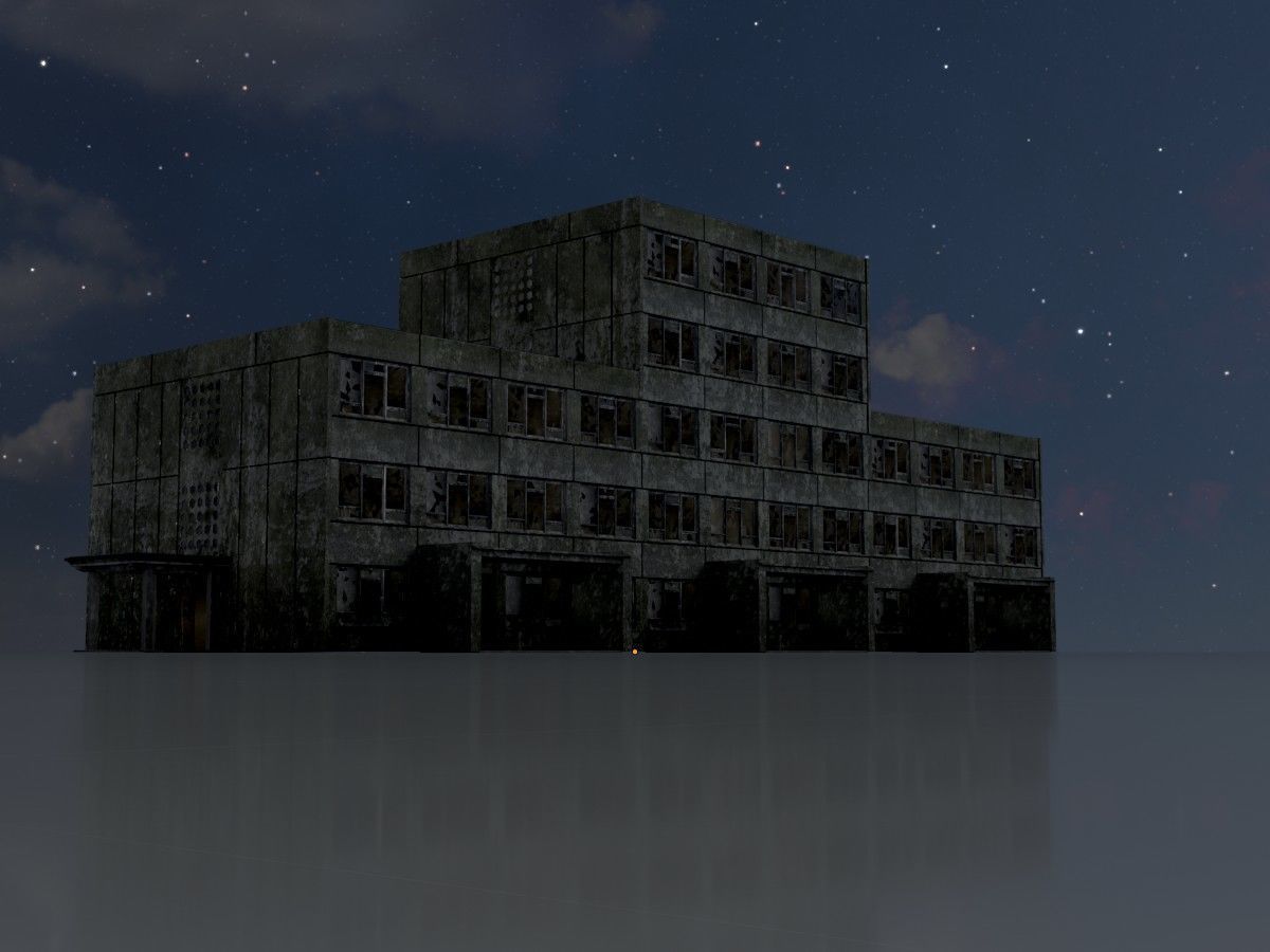 Old military barracks version 1 package 3D Model Collection_57
