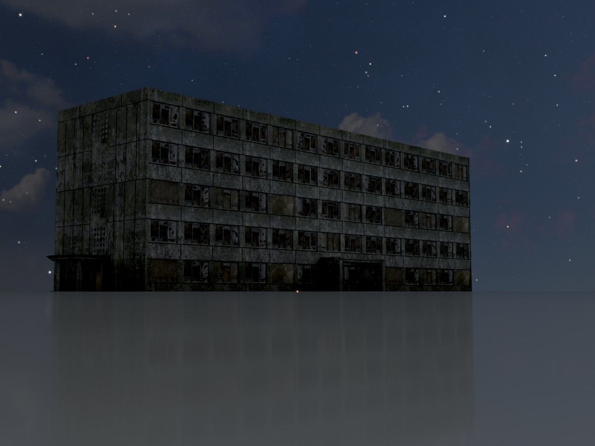 Old military barracks version 1 package 3D Model Collection_58