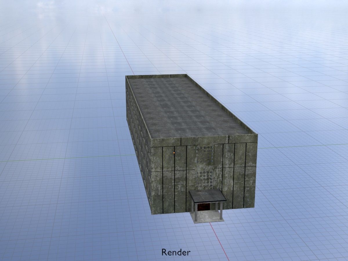 Old military barracks version 1 package 3D Model Collection_117