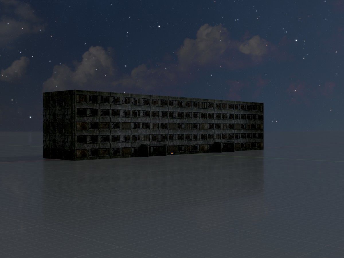 Old military barracks version 1 package 3D Model Collection_61