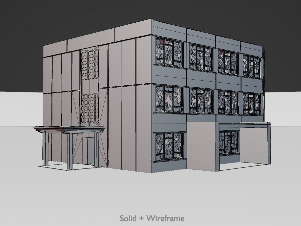 Old military barracks version 1 package 3D Model Collection_80