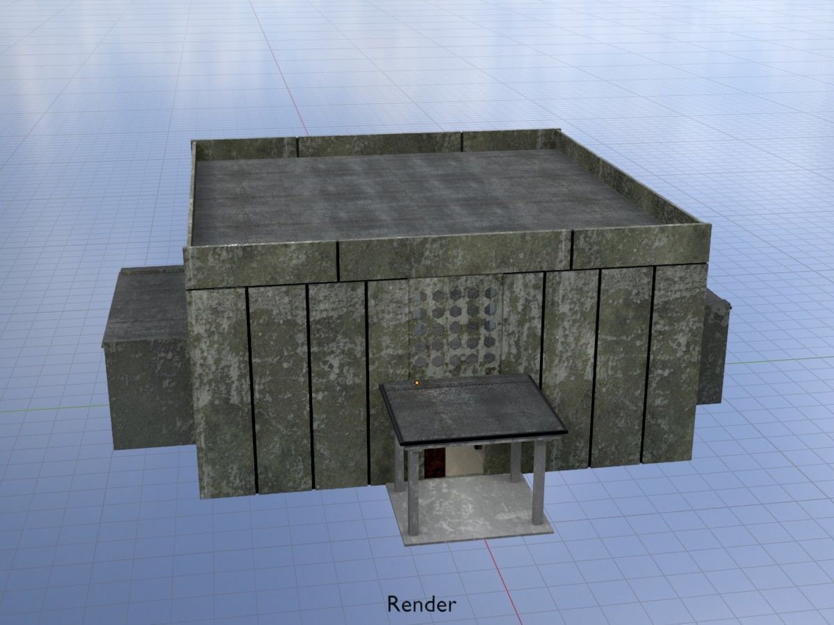 Old military barracks version 1 package 3D Model Collection_124