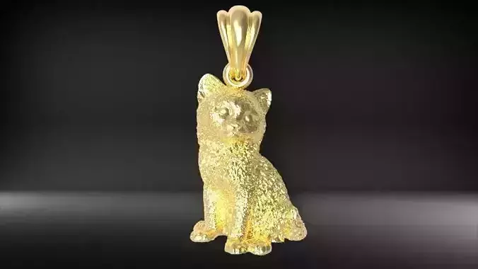 Cat Pendant 3D print model