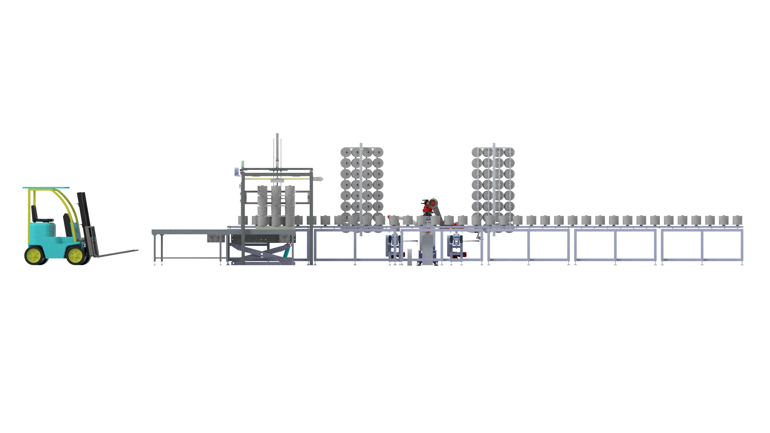 Warping Machine Yarn Automation System 3D model_3