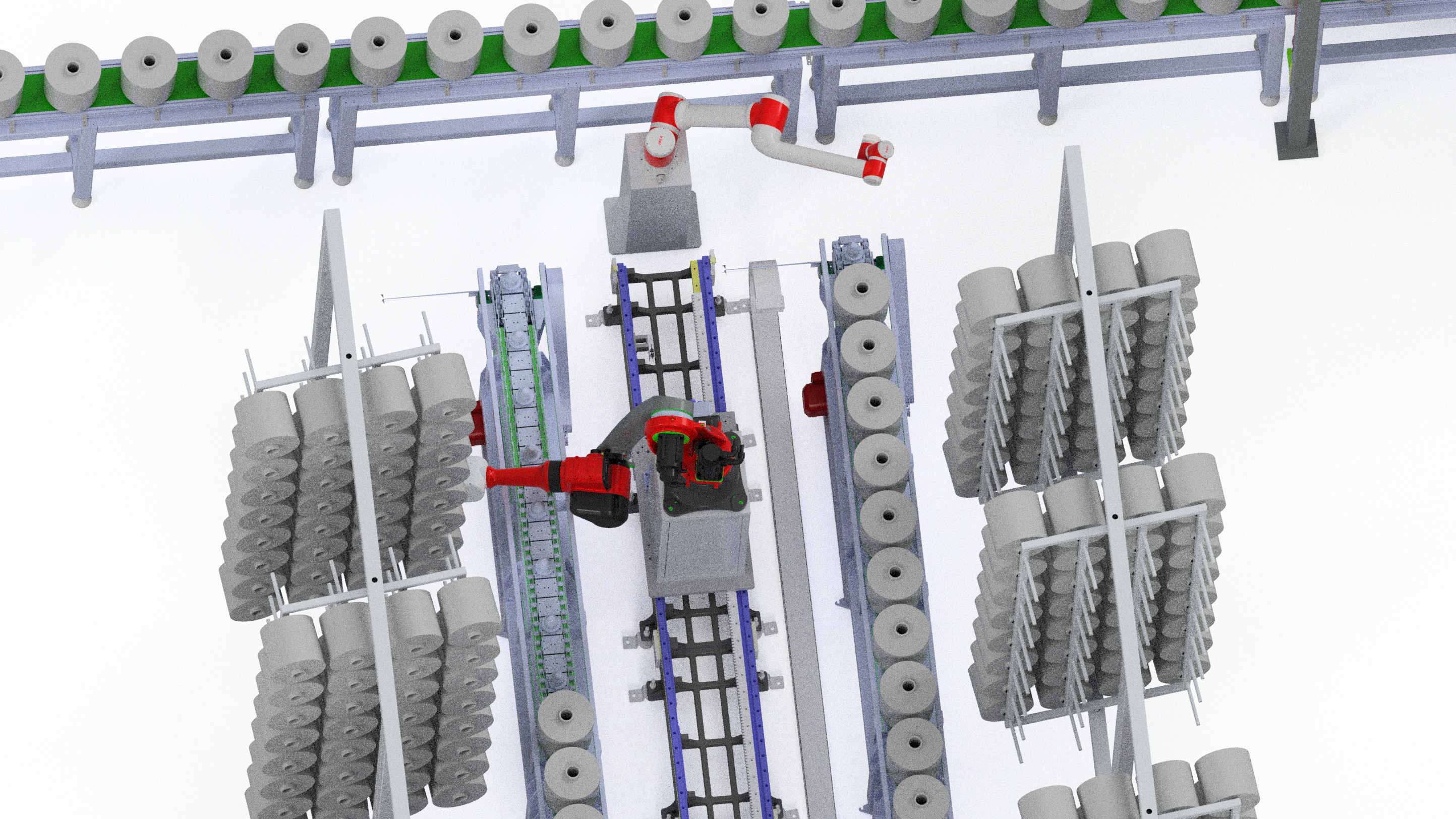 Warping Machine Yarn Automation System 3D model_7