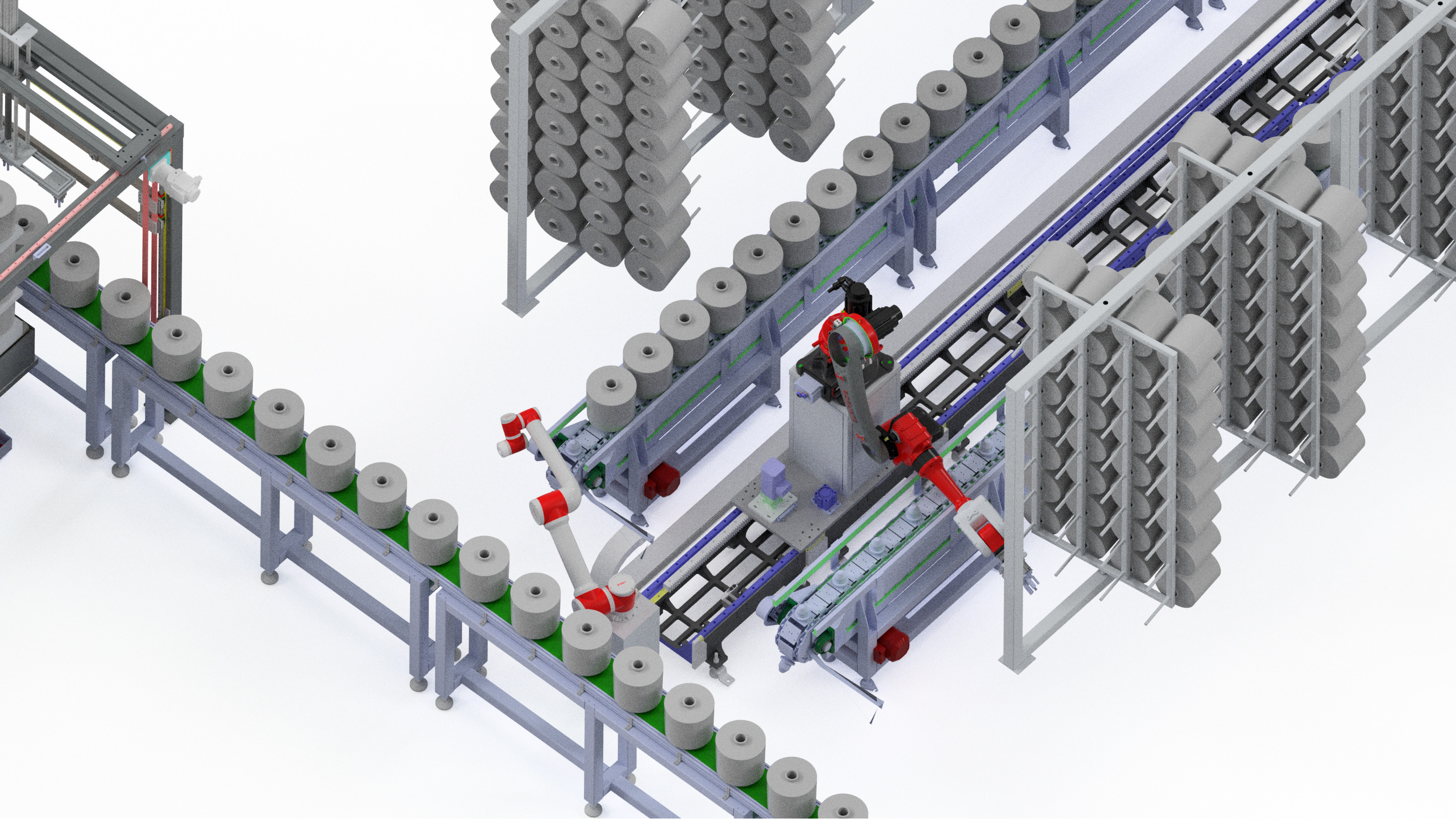 Warping Machine Yarn Automation System 3D model_5