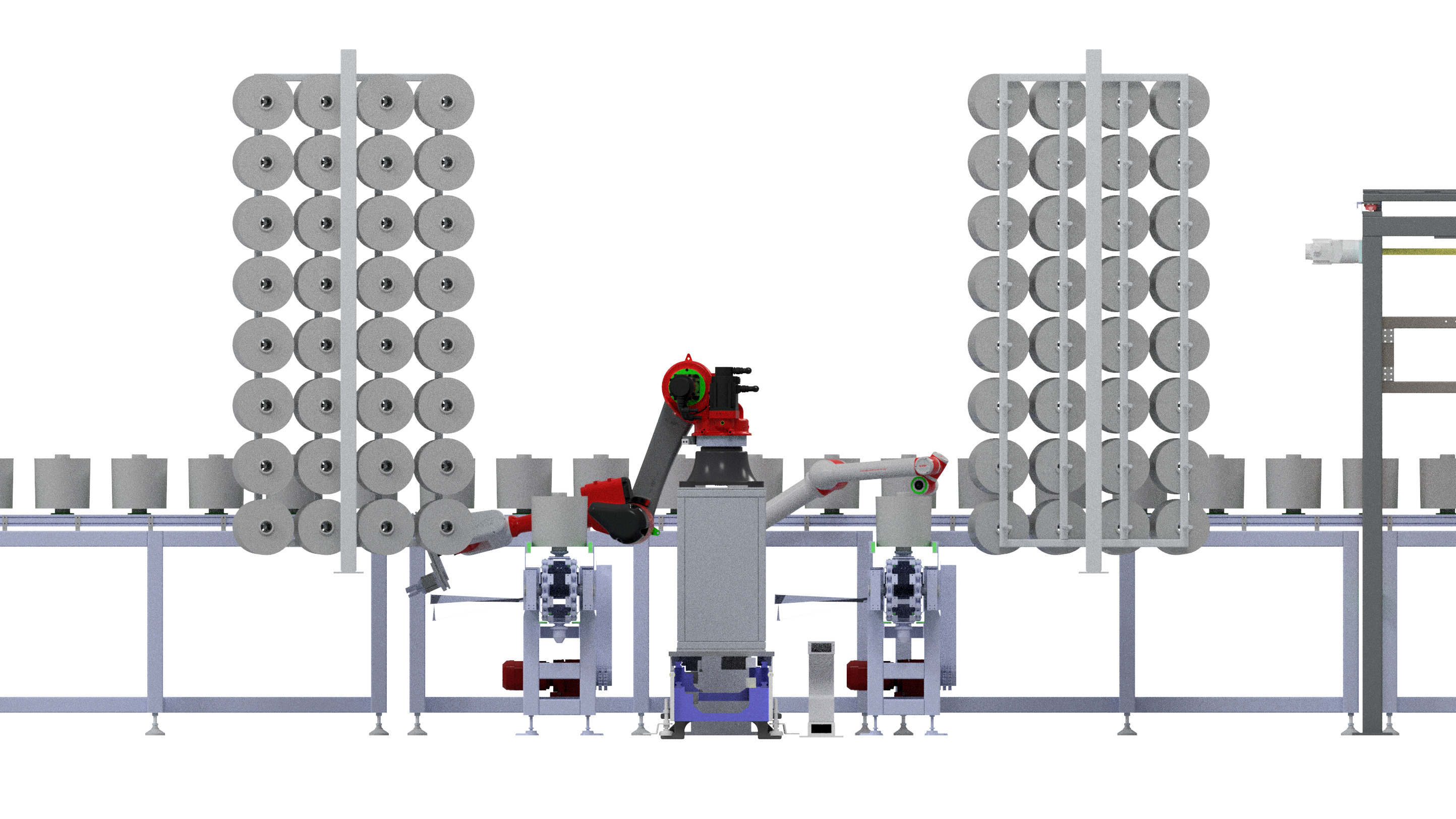 Warping Machine Yarn Automation System 3D model_6