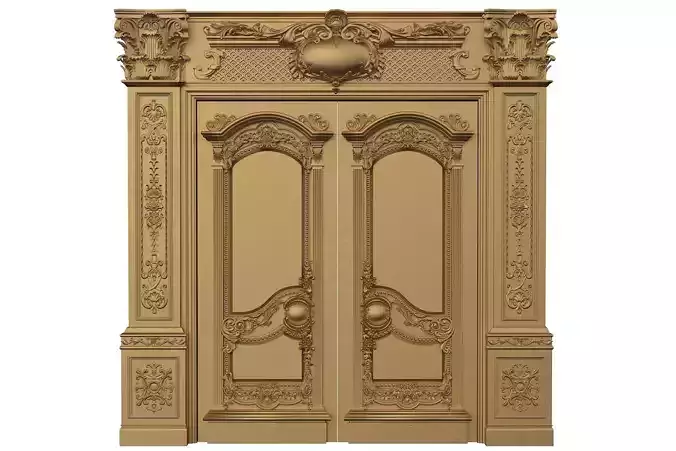 Royal style gold plated classic door C