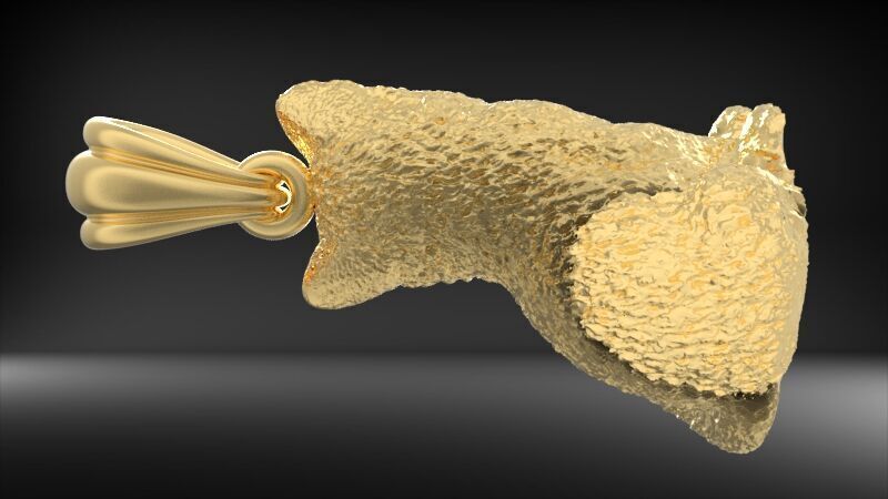 Cat Pendant  3D print model_32