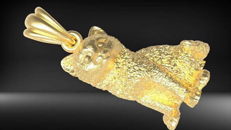 Cat Pendant  3D print model_15
