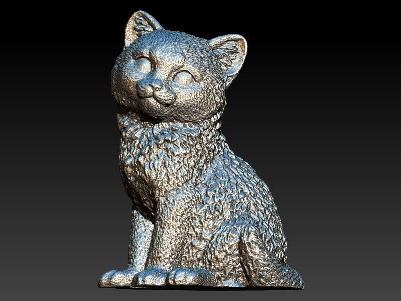 Cat Pendant  3D print model_6