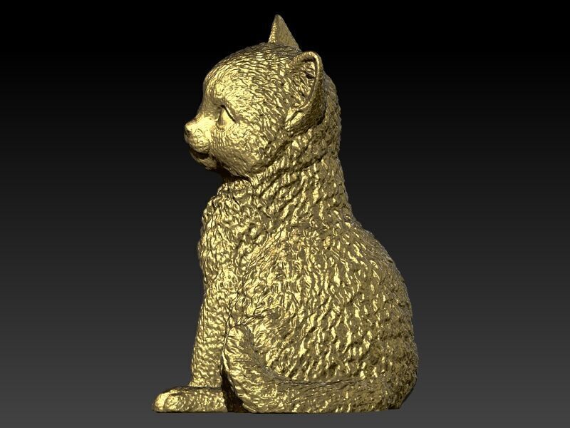 Cat Pendant  3D print model_7