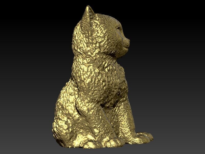 Cat Pendant  3D print model_4