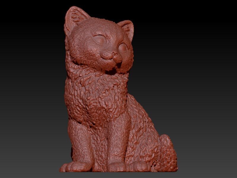Cat Pendant  3D print model_2