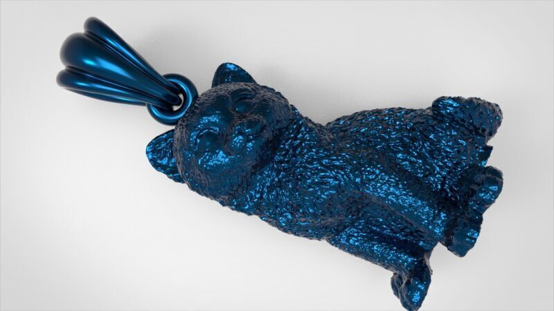 Cat Pendant  3D print model_28