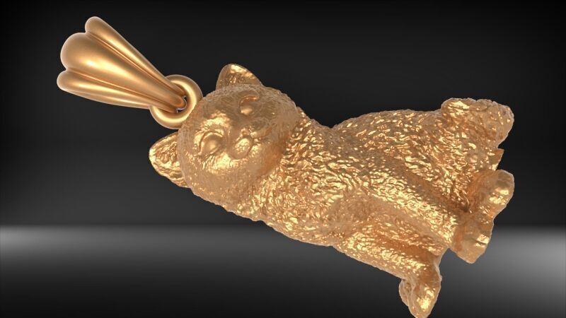 Cat Pendant  3D print model_16