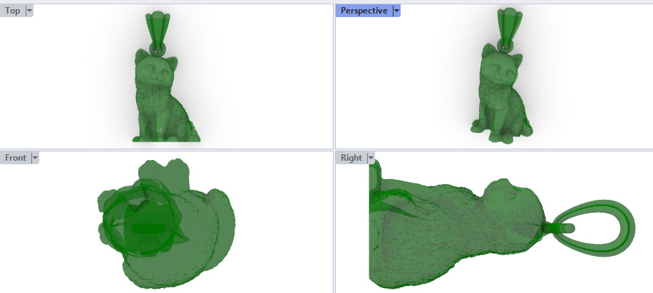 Cat Pendant  3D print model_39