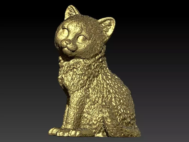 Cat Pendant  3D print model_0