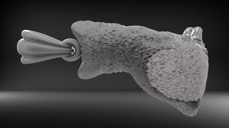 Cat Pendant  3D print model_35