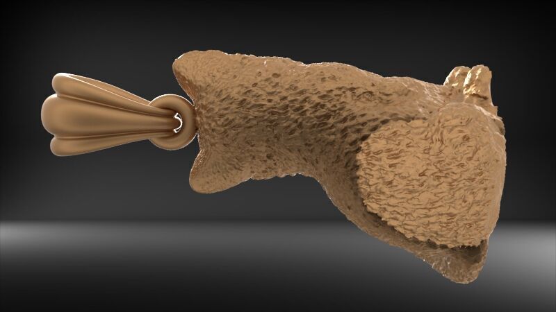 Cat Pendant  3D print model_34