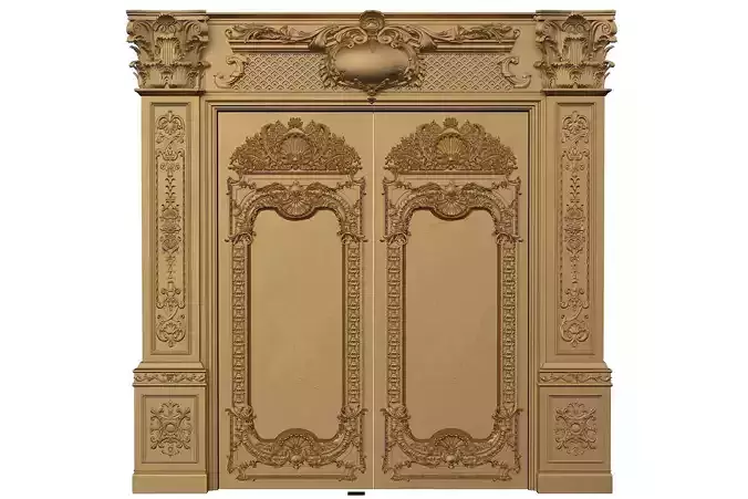 Royal style gold plated classic door G