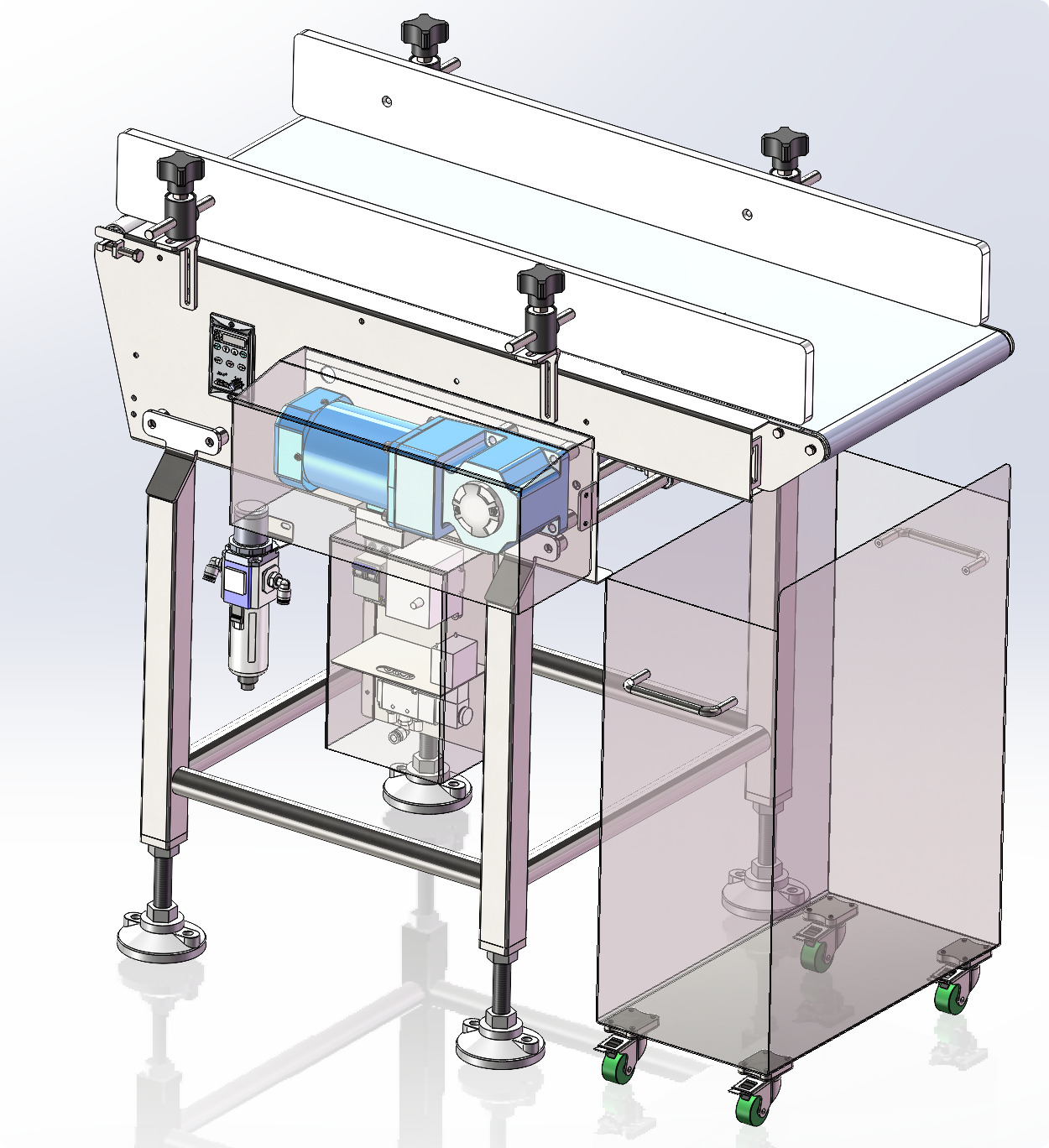 3D  Design of Belt-Retractable Conveyor Sorter 3D model_6