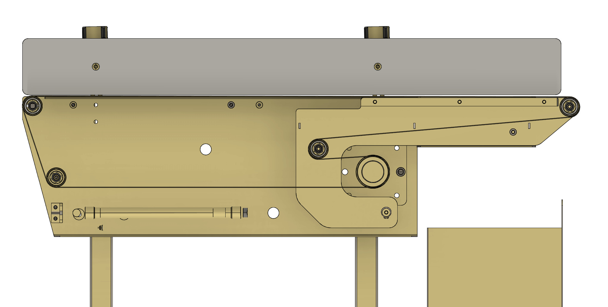 3D  Design of Belt-Retractable Conveyor Sorter 3D model_5