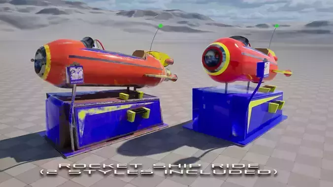 Rocket Ship Childrens ride 2 styles included