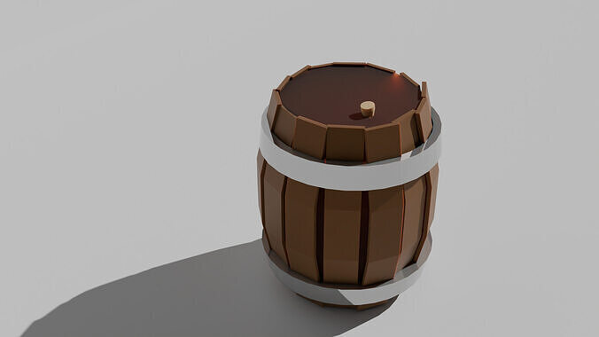 Barrel Low-poly 3D model