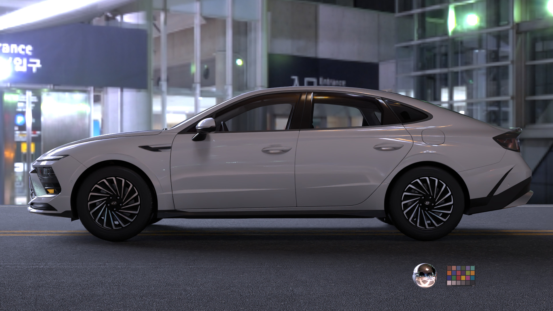 Hyundai Sonata 2024 -detailed-Vray-Redshift-Unreal- Lightrigs 3D model_14