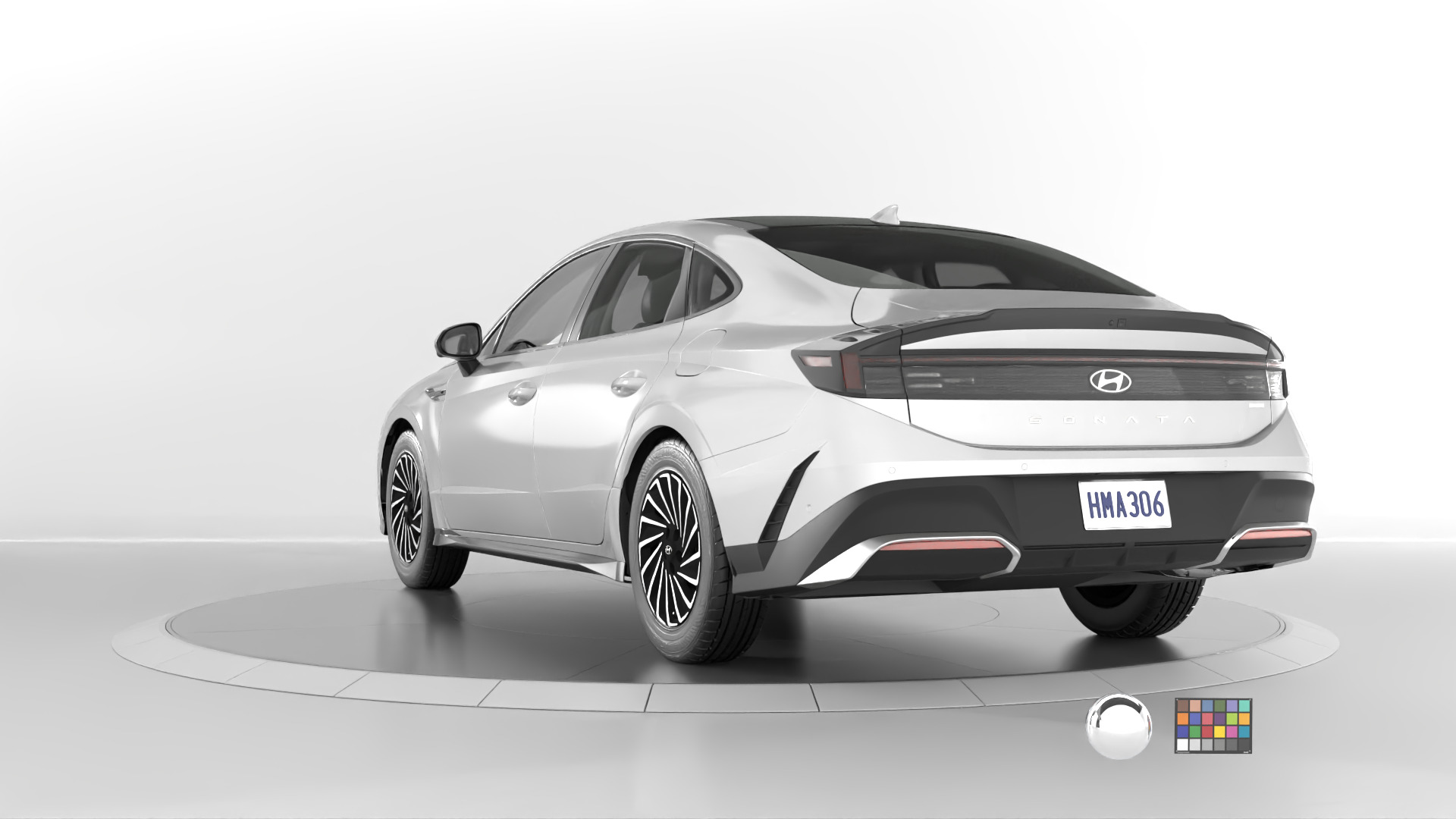 Hyundai Sonata 2024 -detailed-Vray-Redshift-Unreal- Lightrigs 3D model_12