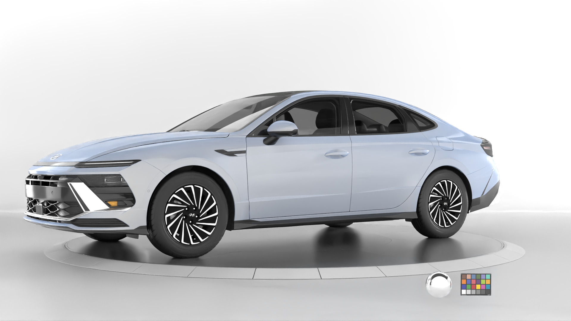 Hyundai Sonata 2024 -detailed-Vray-Redshift-Unreal- Lightrigs 3D model_16