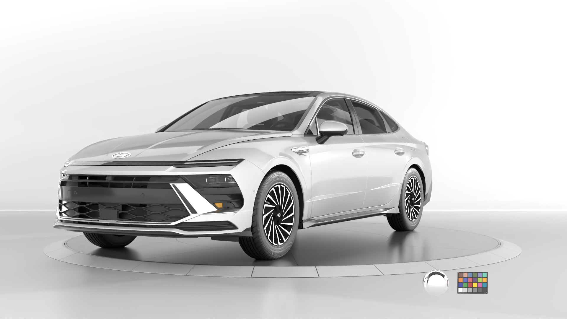 Hyundai Sonata 2024 -detailed-Vray-Redshift-Unreal- Lightrigs 3D model_9