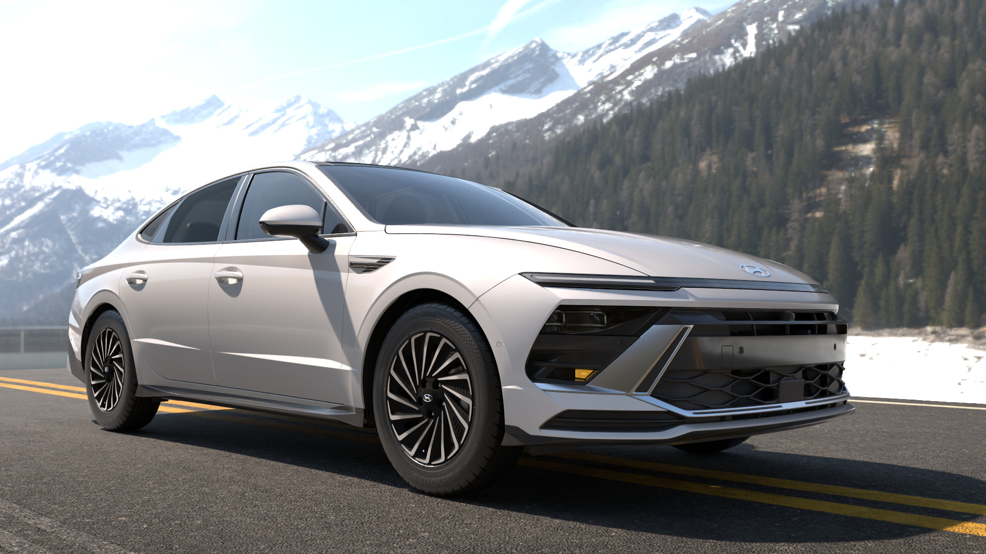 Hyundai Sonata 2024 -detailed-Vray-Redshift-Unreal- Lightrigs 3D model_1