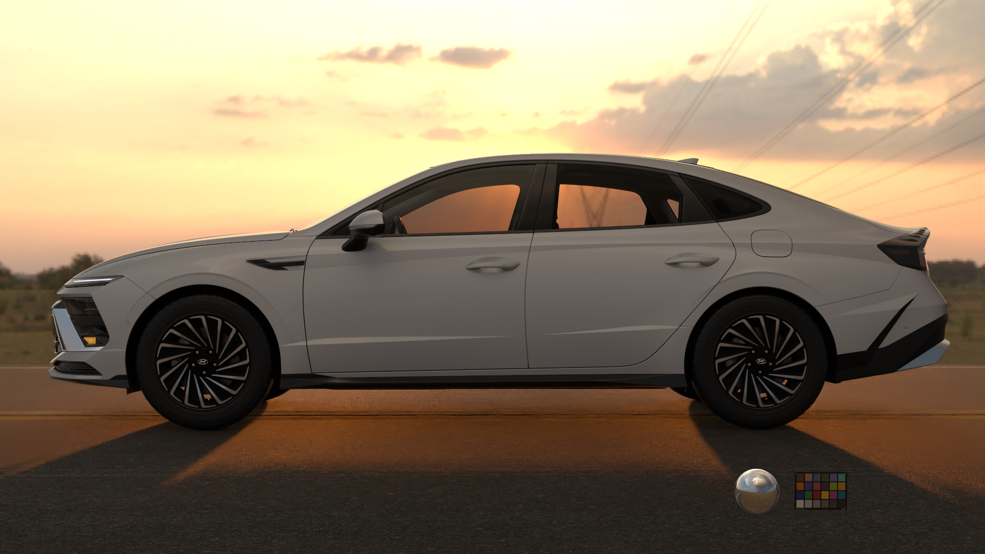 Hyundai Sonata 2024 -detailed-Vray-Redshift-Unreal- Lightrigs 3D model_13