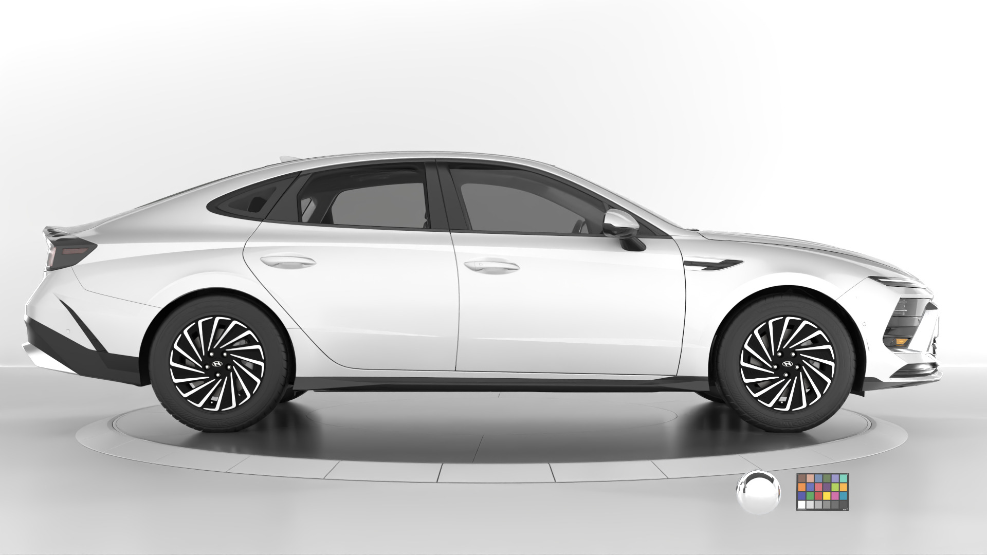 Hyundai Sonata 2024 -detailed-Vray-Redshift-Unreal- Lightrigs 3D model_10