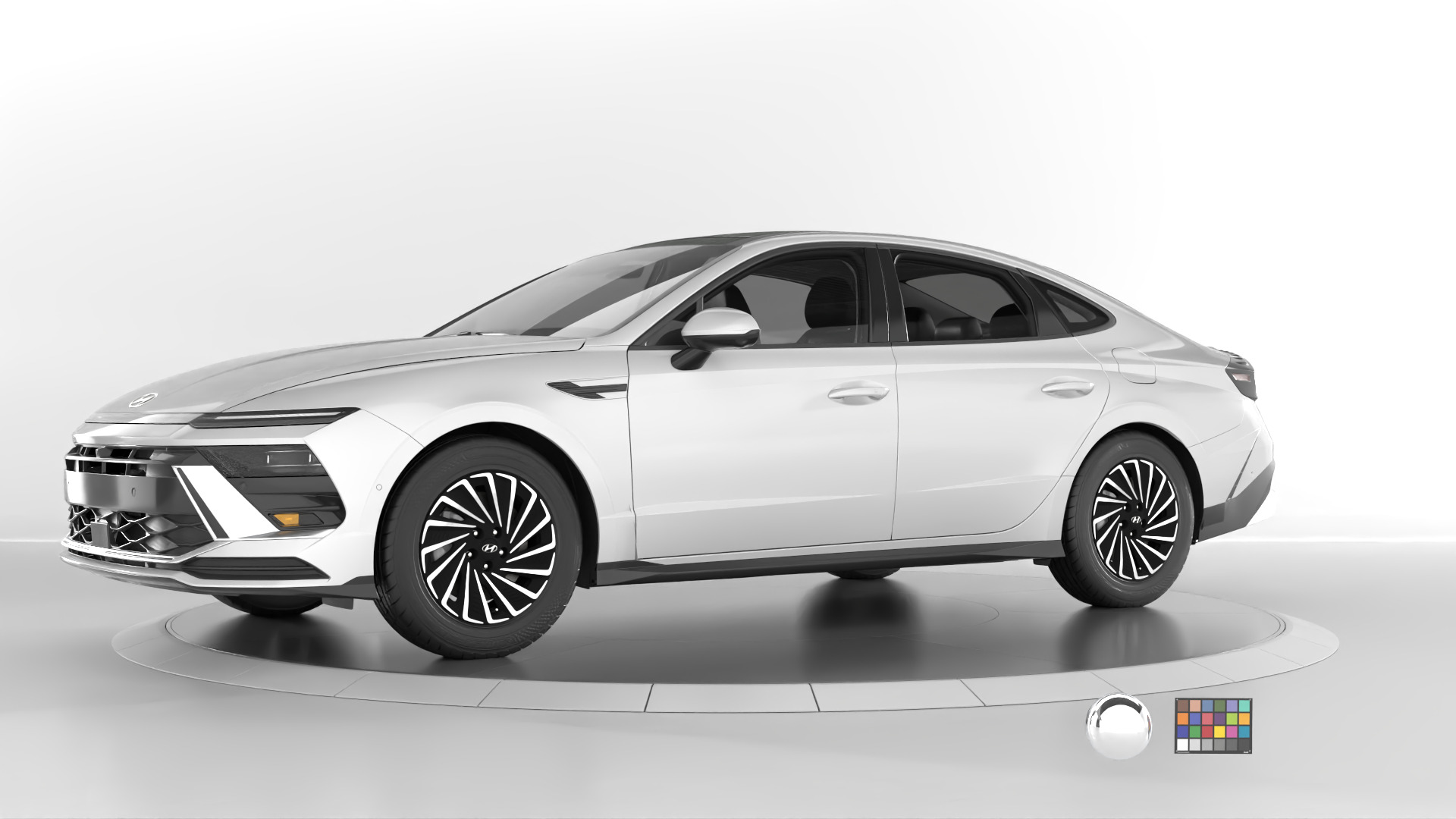 Hyundai Sonata 2024 -detailed-Vray-Redshift-Unreal- Lightrigs 3D model_2
