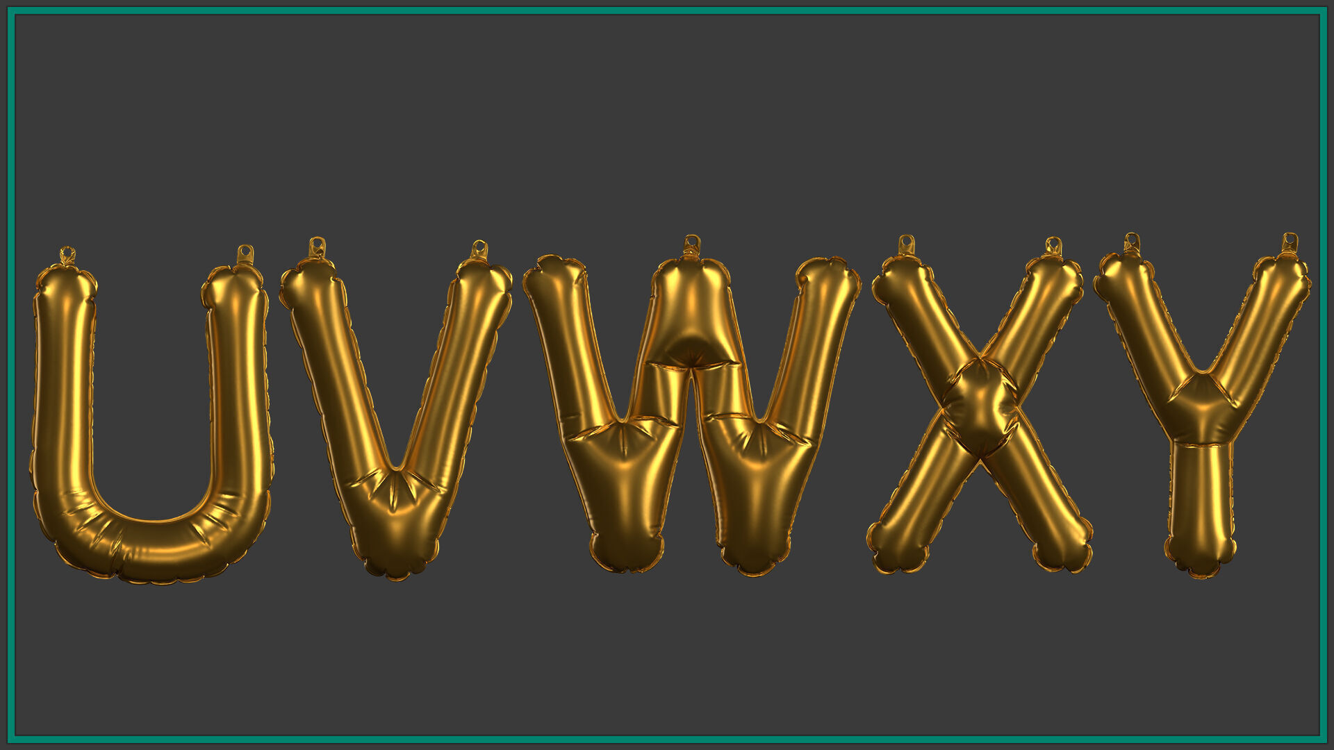 40 number and letter 3D model_7