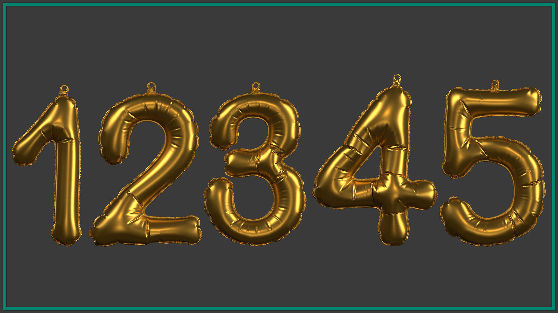 40 number and letter 3D model_1