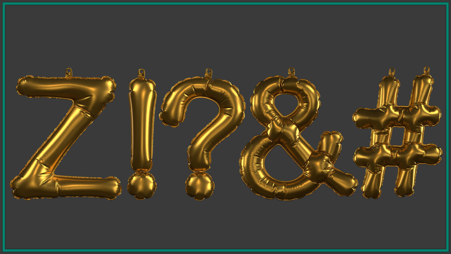 40 number and letter 3D model_8