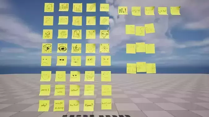  Sticky Notes Low-poly 3D model