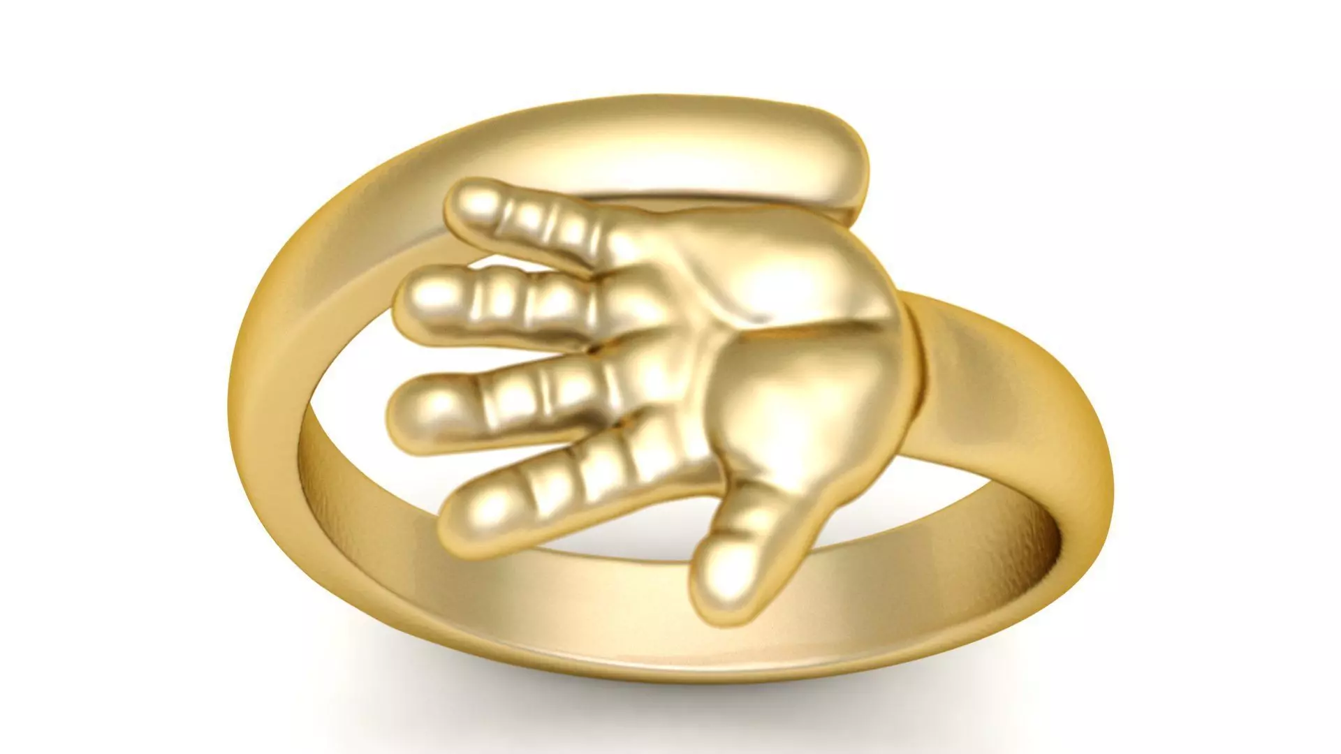 HUMAN HAND DESIGN RING 3D PRINTABLE MODEL Free 3D print model